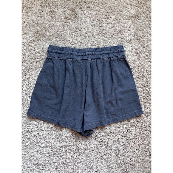 Zara Linen Blend Shorts in Anthracite Gray Size MEDIUM - Picture 3 of 5